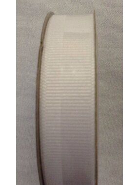 Offray Grosgrain Ribbon White 5/8" 18 Feet Craft Floral Sewing